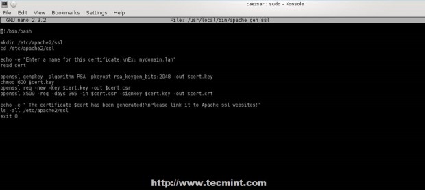 Linux generate ssl key with subjectaltname key